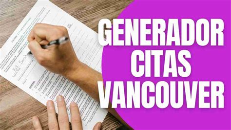 generador de referencia vancouver|Generador de Citas Vancouver [Actualización 2025]